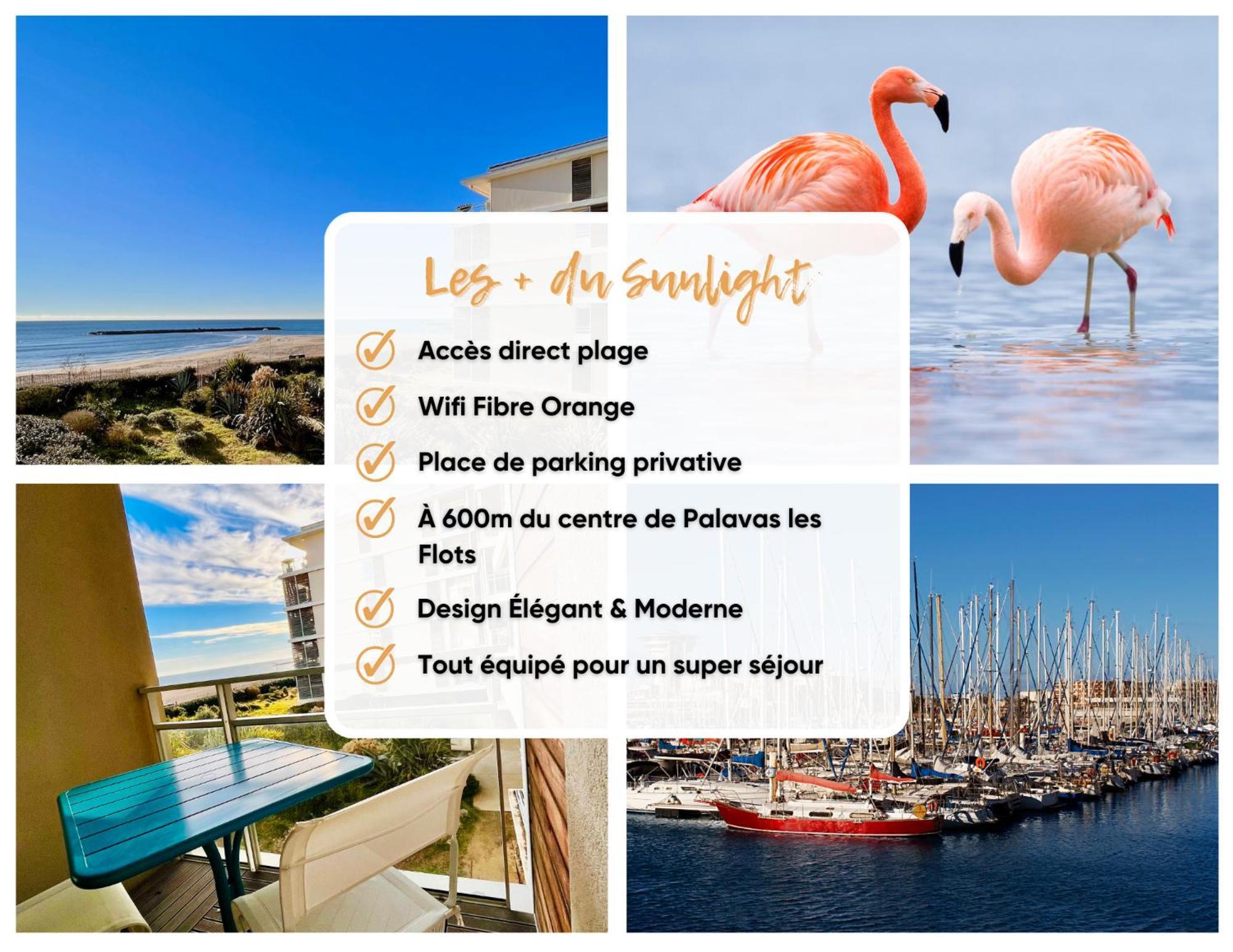 Le Sunlight - T2 Bord De Mer, Parking Palavas-les-Flots Eksteriør billede